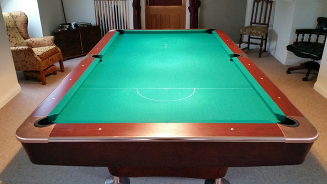 American green pool table recover recovering refelt