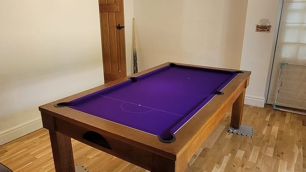 Pool table recover purple cloth