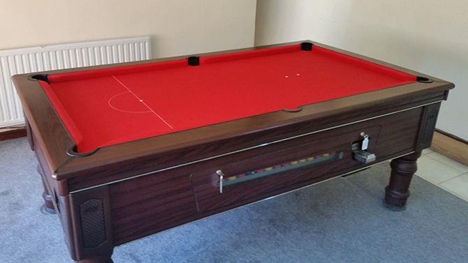 Red recover on supreme prince pool table South Wales
